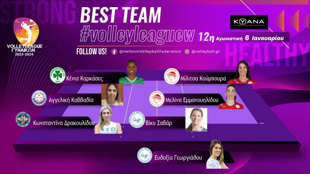 Volleyleague Γυναικών: Δύο αθλήτριες του ΑΟ Θήρας στην Best Team της 12ης αγωνιστικής