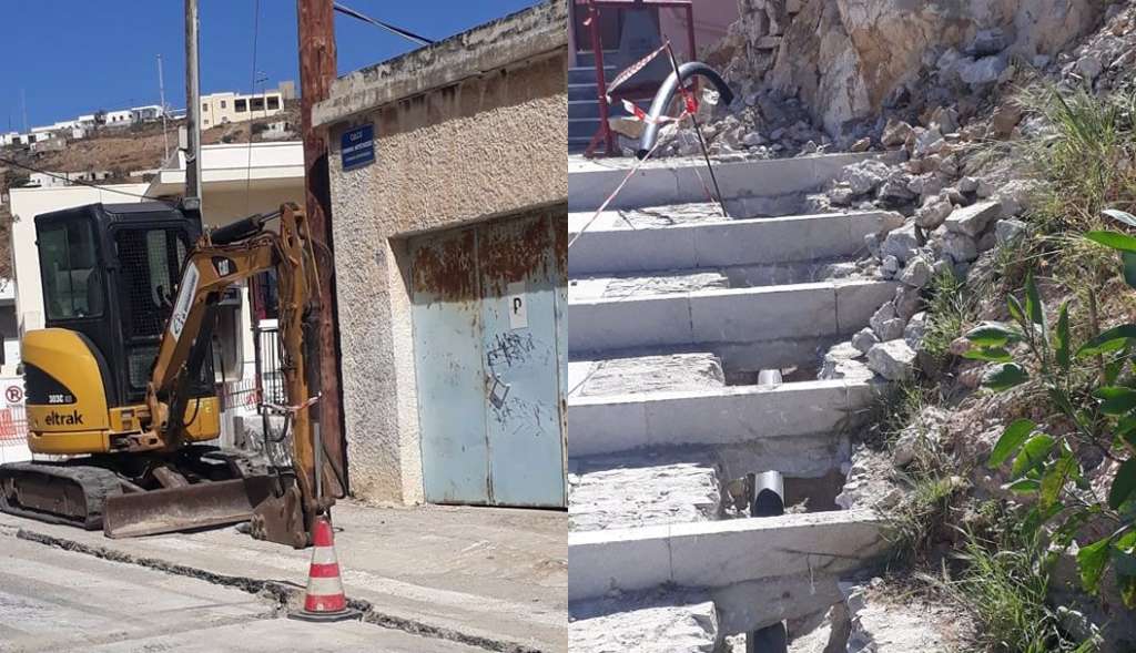 Άνω Σύρος: Συνεχίζονται οι εργασίες αντικατάστασης και τοποθέτησης νέου δικτύου Ύδρευσης