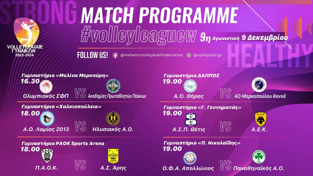 Volley League Γυναικών: Με στόχο να διατηρηθεί στην κορυφή ο ΑΟ Θήρας κόντρα στο Μαρκόπουλο - Το πρόγραμμα